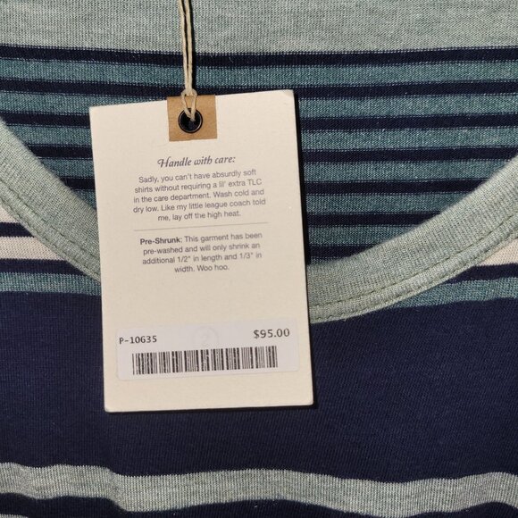 Marine Layer Womens Striped Maxi Dress Blue & Gray Size L - Picture 4 of 8